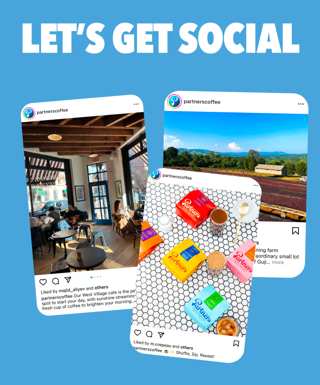 Partners Coffee Instagram and social media feed capture